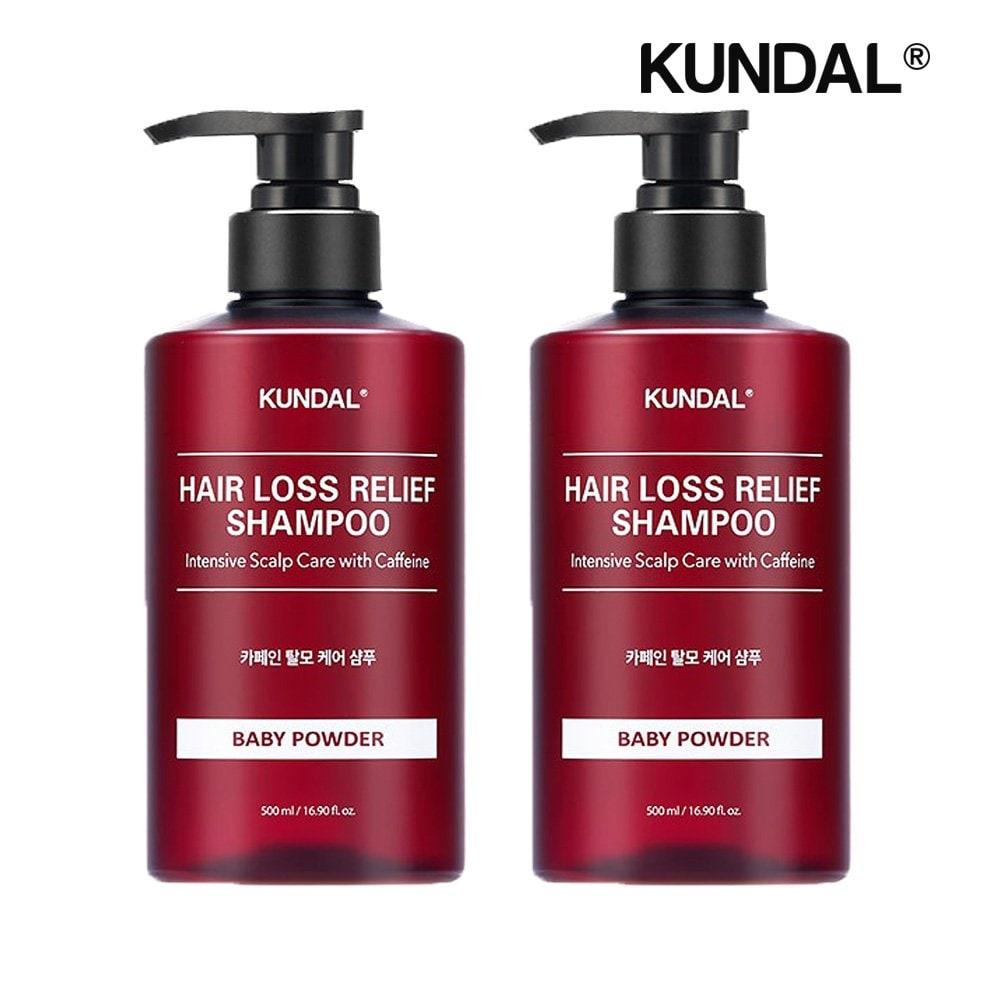 

KUNDAL Caffeine Anti-Hair Loss Shampoo Baby Powder 500ml x2