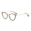 Ins Cat Eye Presbyopia Glasses Cold Tea Color HD Anti Blue Light Glasses Frame Advanced Plain Whitening Glasses