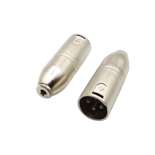

Voluty Tek 3.5mm Female to XLR Male Adapter, 1/8 to 3-Pin XLR Male Connector for Speakers, Mixers, and Studios (Set of 2)