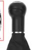VW Golf IV 98-05 BLACK gear shift knob + GAITERS + CHROME FRAME
