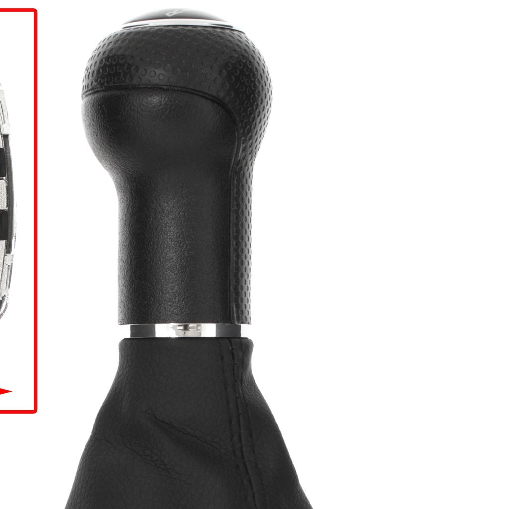 VW Golf IV 98-05 BLACK gear shift knob + GAITERS + CHROME FRAME