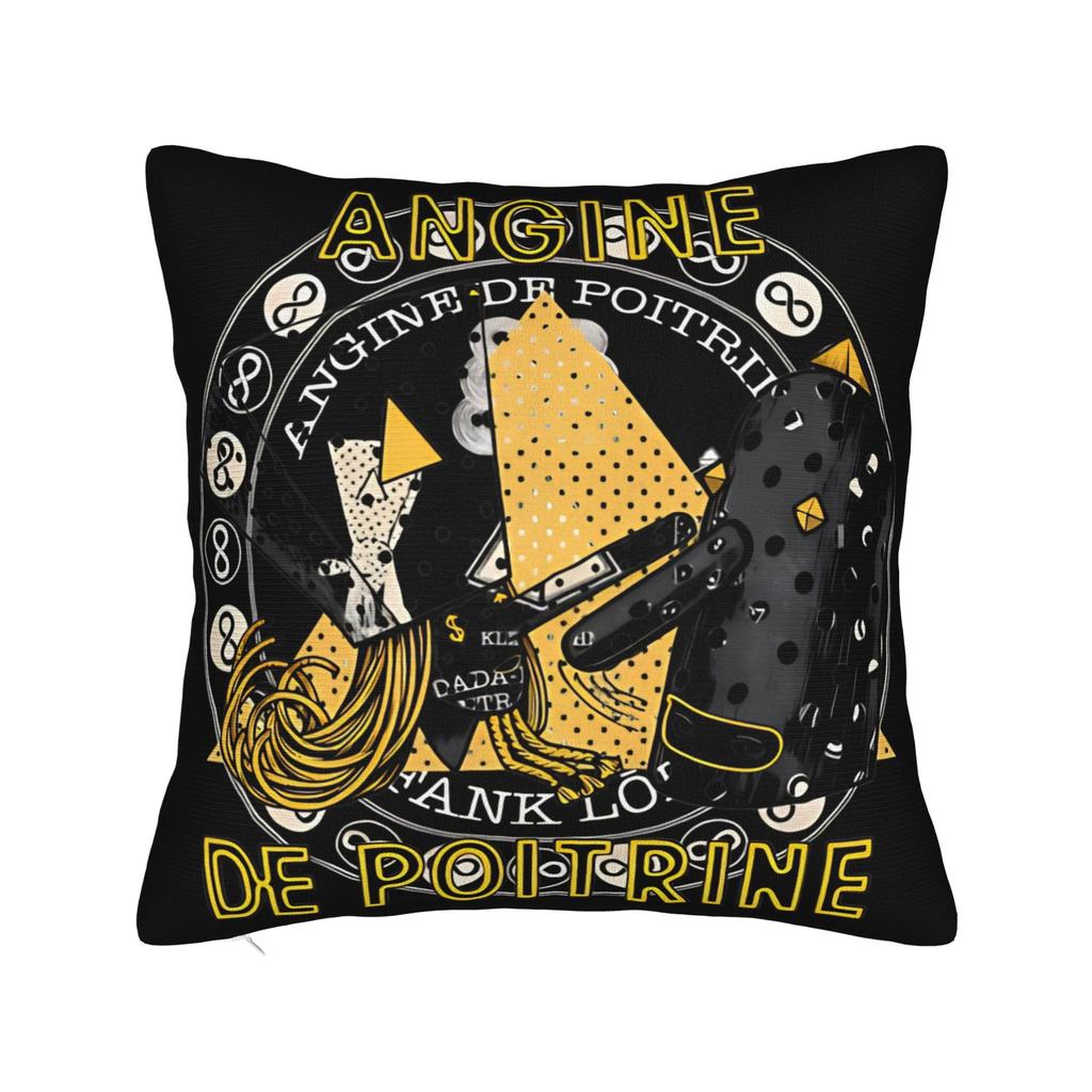Angine De Poitrine Square Pillow Covers Polyester Car Sherpa Mantra Cushion Cover Cute Decor Throw Pillow Case