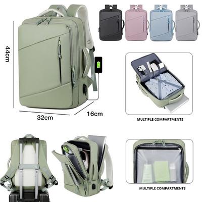 Damen-Laptop-Rucksack, 15,6 Zoll, Teenager-Mädchen, USB-Aufladung, Schulrucksack, unabhängiger Schuhbeutel, Reiserucksack, Outdoor-Rucksack
