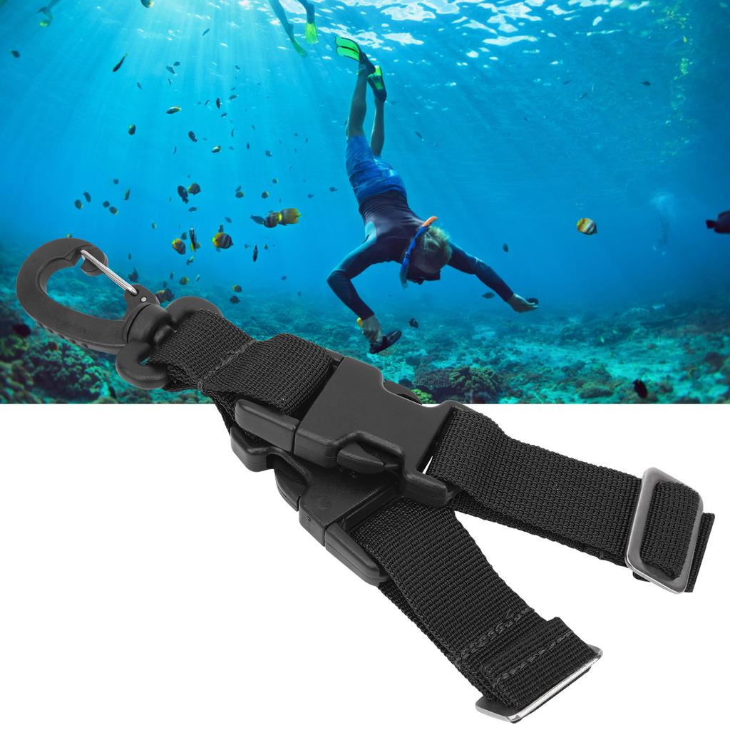 Diving Flippers Quick Release Buckle Fin Sling Hanging Buckle Equipment Keeper Strapblack