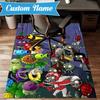 Custom Name Zombies Battle Rug Game Carpet, Floor Mat for Bedroom Living Room Entryway Rug, Home Decor Idea Gift for Christmas birthday