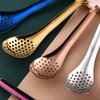 410 Stainless Steel Kitchen Spoon With Holes Cuisine Caviar Builder Roe Sauce Strainer Spoon Durable Kitchen Cooking Gadgets