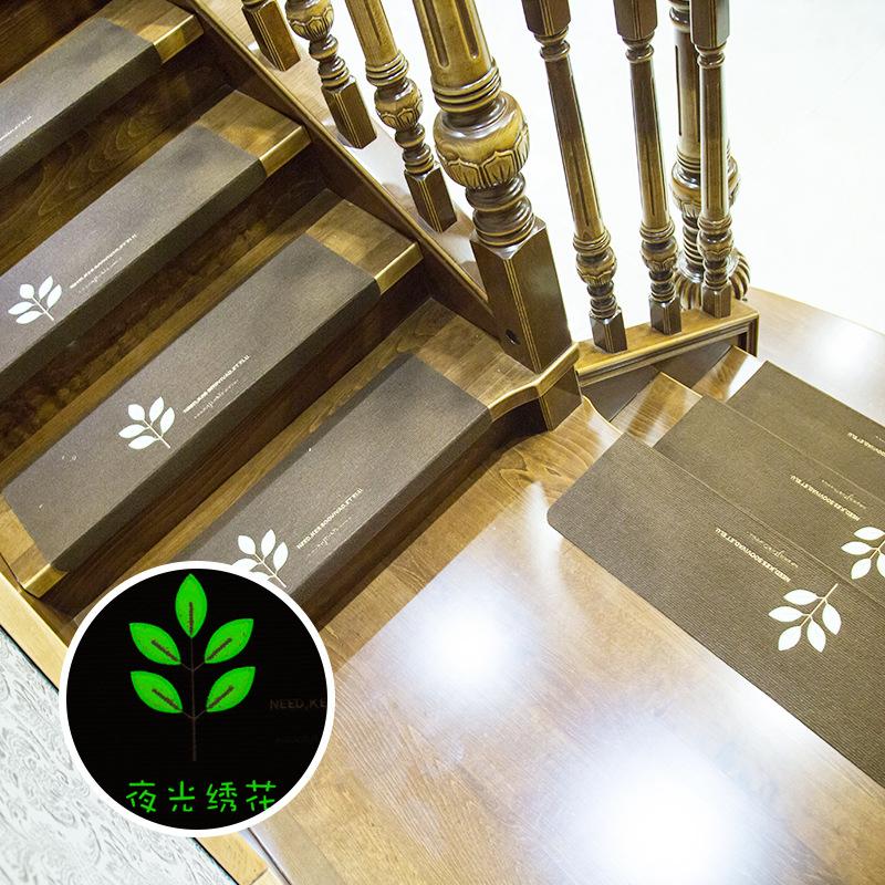 High Quality Luminous Soft Stair Stepping Mat Variety Pattern Self-adhesive Non-slip Water Absorption Stair Carpet Mat