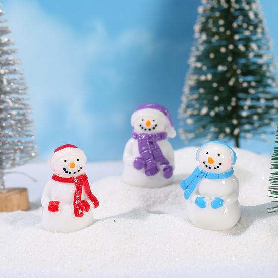 

Декоративные милые многоцветные украшения снеговика кукольный домик фигурки снежная сцена Рождественский подарок