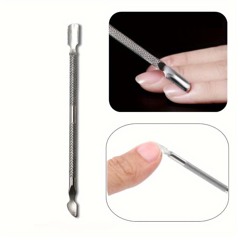 Ergonomic stainless steel keratin pusher - a professional nail tool that is easy to remove keratin