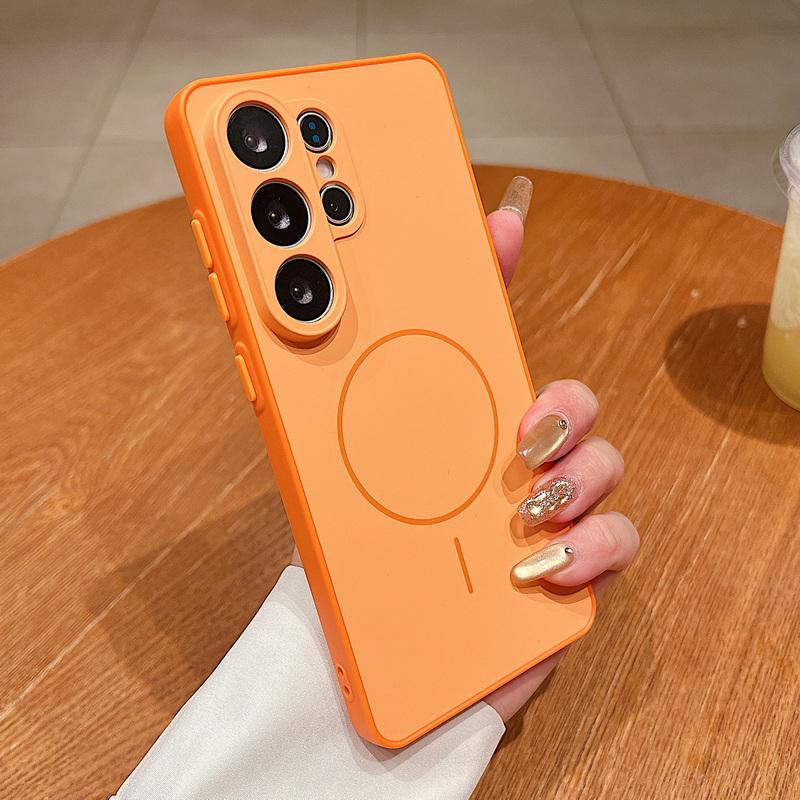 S26 Ultra Case Magnetic For Magsafe Skin Feel Cover For Samsung Galaxy S25 FE Edge S24 S23 Plus S26 Ultra A15 A35 A55 A16 A26 A36 A56 A17 A37 A57 5G