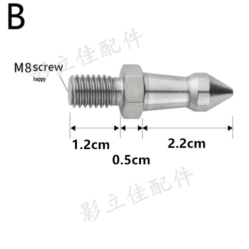 Stainless Steel Camera/Monopod Foot Spike (1/4" & 3/8" M8) – Trekking & Photography Accessory