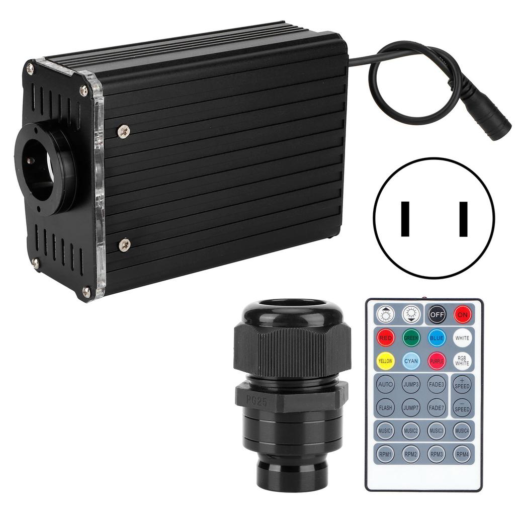 RGBW Fiber Optic Light 19W Remote Control Ceiling Lighting for KTV Bar Decoration 0.75mm x 2mEU