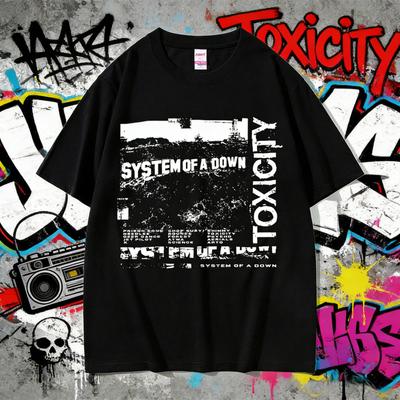 2025 System of A Down Toxicity Album Graphic Men Women Gothic Rock Oversized Streetwear Mens 90s Alternative Metal Tshirts