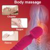 Magic Wand Vibrator Heated Dildo Body Massager 7 Speed Dual Vibration Clitoral G-spot Stimulator Female Masturbation Massager