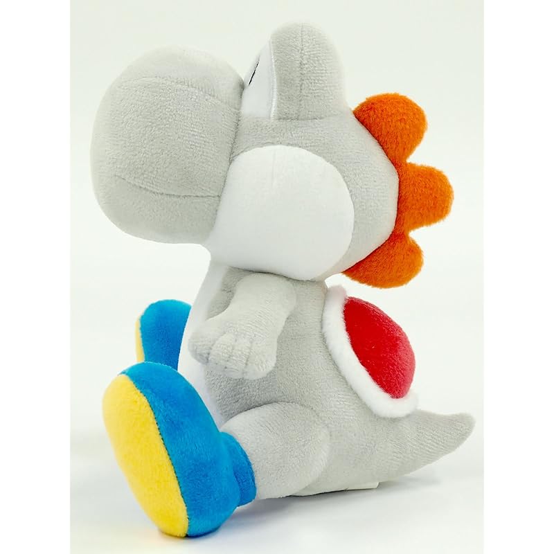 Sanei Boeki Super Mario ALL STAR COLLECTION White Yoshi (S) W13.5 x D15.5 x H20cm Plush Toy AC50