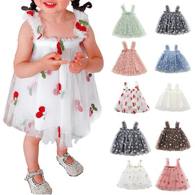 Toddler Girls Princess Dress Baby Sleeveless Daisy Floral Layered Tulle Dress Kids Birthday Party Dress