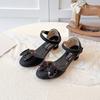 Girls' 2026 Summer Fashion Princess Bow High-Heeled Sandals for Toddlers