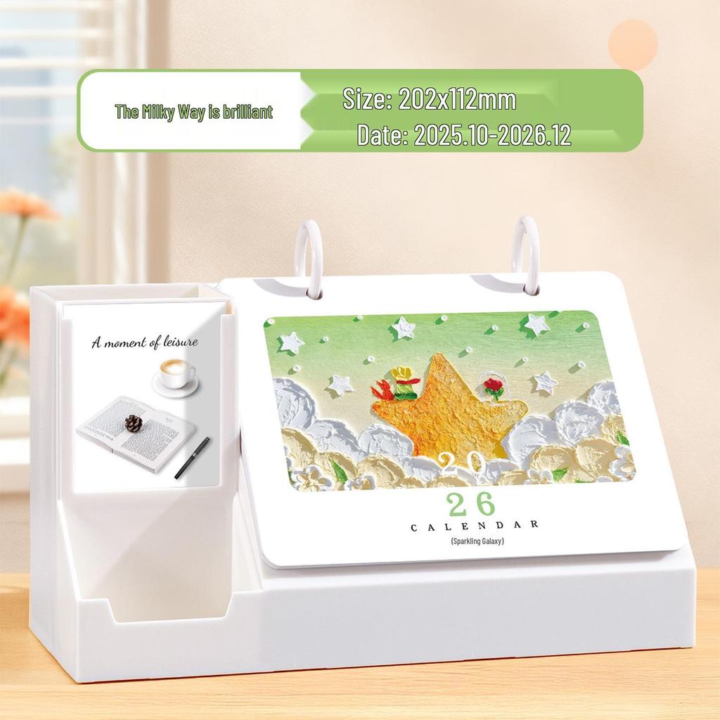 2026 Jahr des Pferdes Acryl Stiftehalter Kalender - Anpassbares Schreibtischornament