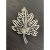 Used U.K Vintage Silver935 Filigree Leaf Brooch B