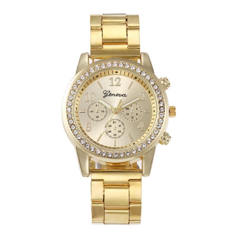 Korean Version Of Women S Business Steel Belt Diamond Watch, Fake Three-Eye Quartz Watch, Women S Fashion Casual Quartz Watch bulk price