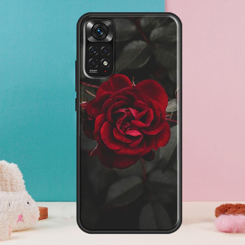 Red Rose Flower Case For Xiaomi Redmi Note 14 13 Pro 12 11 9 10 9S 10S 11S 12S Redmi 14C 13C 10C 12C Cover
