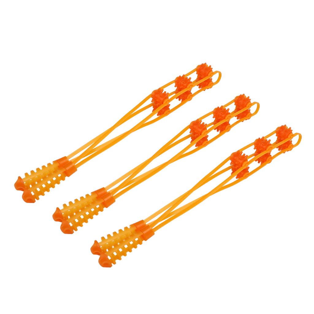 3pcs Handheld Back Massage Roller Rope Portable Reduce Soreness Portable Cellulite Self Massage Strap for Leg Waist