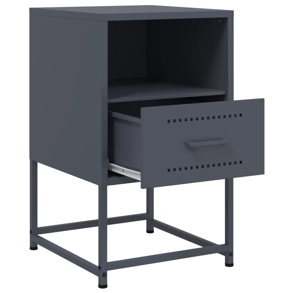 Nightstand Anthracite 36 x 39 x 60.5 cm Steel