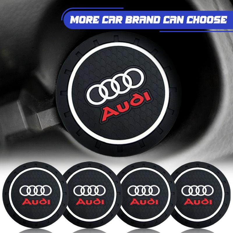 2Pcs Silicone Anti-slip Pad Water Cup Holder Drink Mats Car Coaster for A Sline TT RS6 A7 A8 A1 A3 A4 A5 Q3 C6 S3 S4 S5 S6 S8