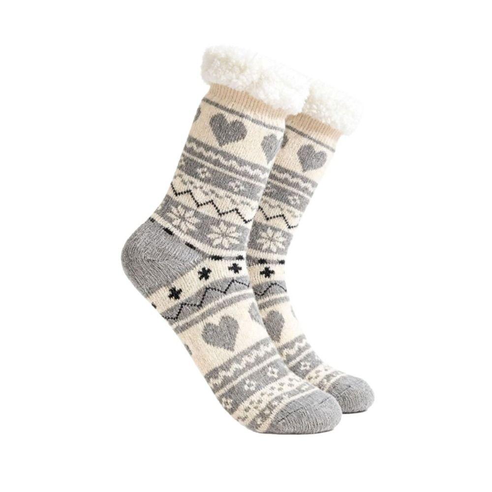 Warm Thermal Lining Non-Slip Floor Socks Anti-Slip Grip Thermal Winter Socks Winter Season