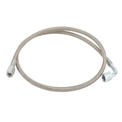 Turbo Feed Line 4AN 90 Degree Stainless Steel Braided Feed Tube Pipe Hose for Turbocharger Engines (36")