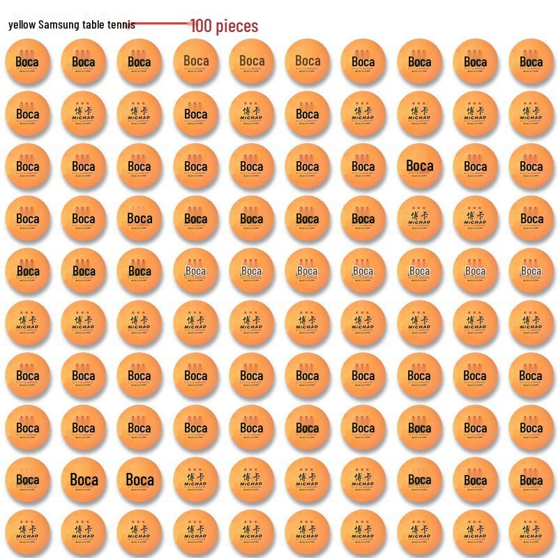 High-Elasticity Durable ABS Three-Star Table Tennis Balls for Training - Yellow & White Outdoor Ping Pong