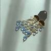 Cyan Misty Clouds Cute Characteristic Ear Clips and Studs
