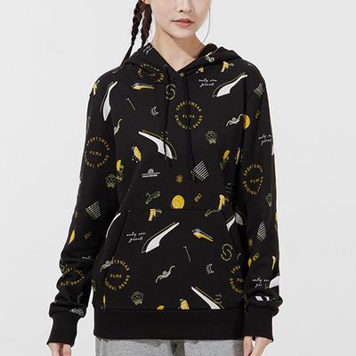 Sweatshirts Women's Black Hooded Moderate Regular 534466-01