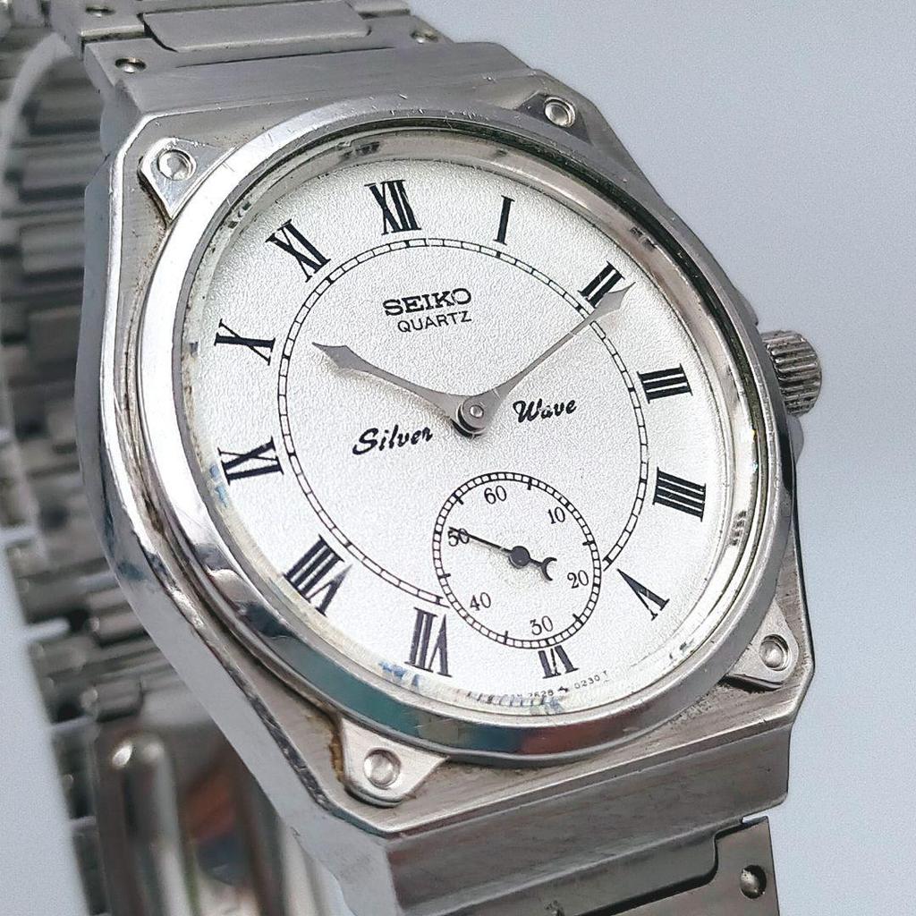 SEIKO Silver Wave Small Seconds Watch [Battery Replaced] 2628-0060
