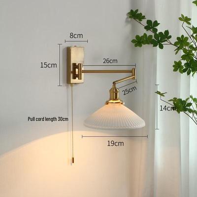 Severská houpací nástěnná lampa se šňůrkou