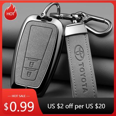 For Toyota 2026 Hot Hub Caps Leather Car Smart Remote Key Case Cover Shell for Toyota Avalon Camry RAV4 Prius CHR C-HR Corolla L
