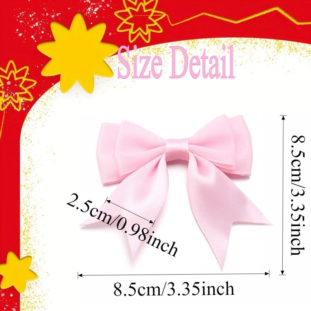 20/50 Stück Band Schleife Bastelschleife Rosa Weiß Blau Floral Geschenkband DIY Weihnachtsfeier Dekoration Strikjes Decoratie Moños Navideños