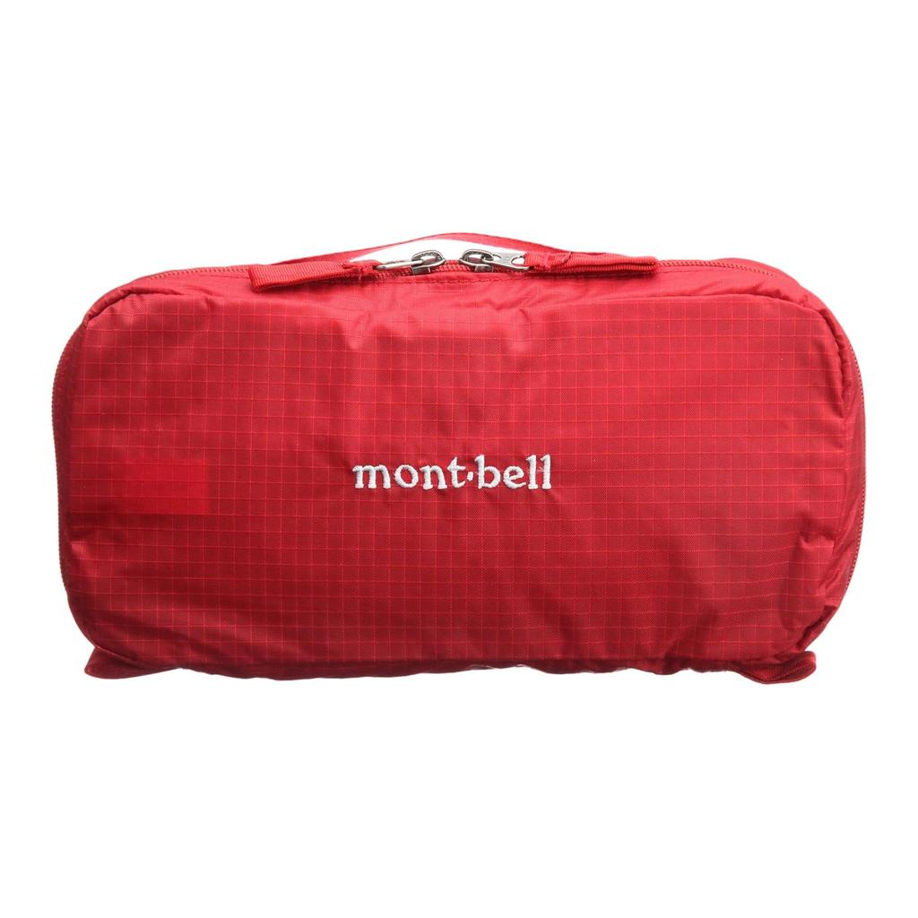 MONTBELL Portable Storage Sports Nylon Toiletry Bag Medium Unisex Couple Red