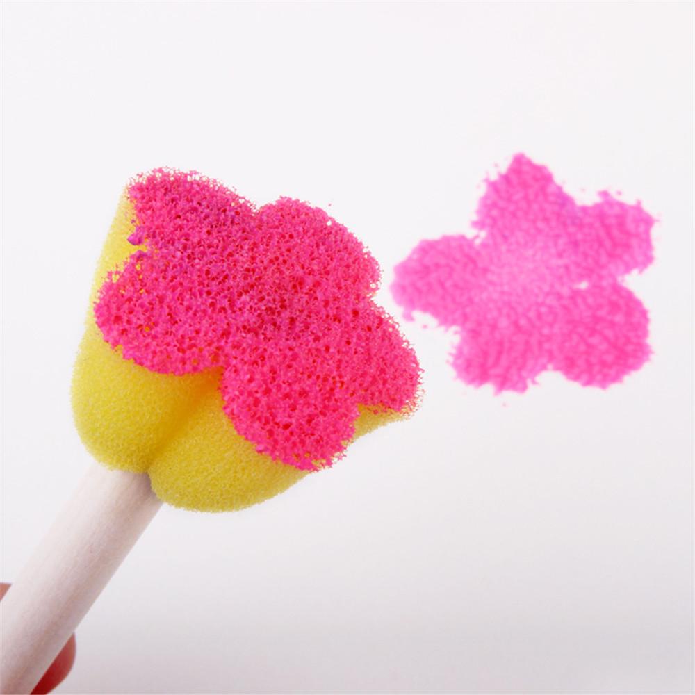 5Pcs/set Kids Drawing Toys Kits DIY Sponge Painting Brush Sponge Stamp Stencil Seals Learning Educational Toys