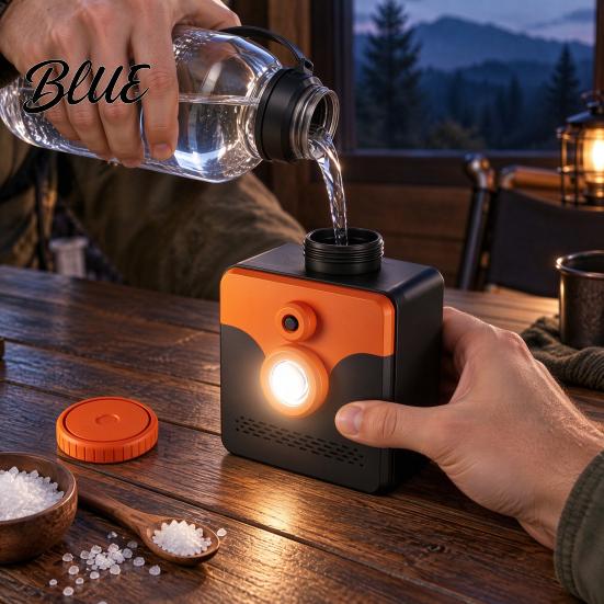 Water Activated Flashlight Salt Lamp 250 Lumen 400-Hours Long-Lasting LED Emergency Light No Charging Survival Gear for Hurricanes Needed