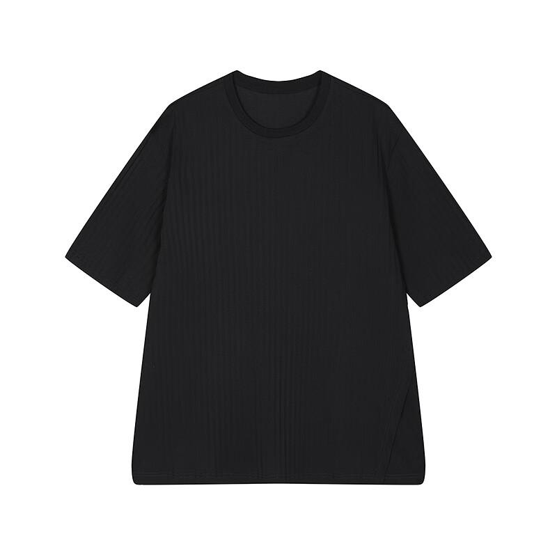 Croquis Men's 2025 Spring Loose Fit Round Neck Short Sleeve T-Shirt