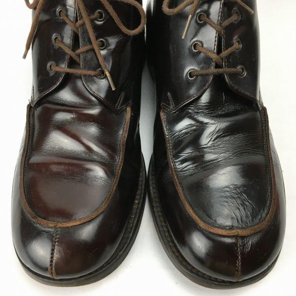 Vintage All Leather HUGO BOSS Chukka Boots Size 25.0 Made in Italy Dark Brown(USED)