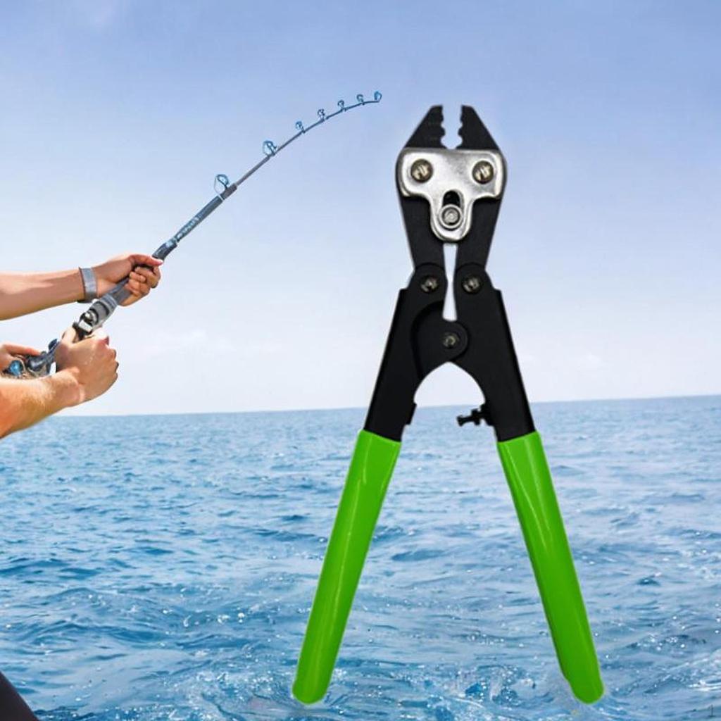 Fishing Pliers Cord Cutter Carbon Steel Hand Tool Multipurpose Crimping Wire Rope Crimper for