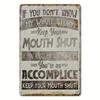 Vintage Metal Wall Art Sign, Retro Poster for Bar