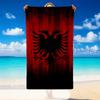 Quick Dry Beach Towel Albania Pattern, Lightweight Absorbent Towel for Pool Beach Vacation Use
