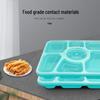 Disposable 6+1 Compartment Meal Box with Anti-Theft Buckle