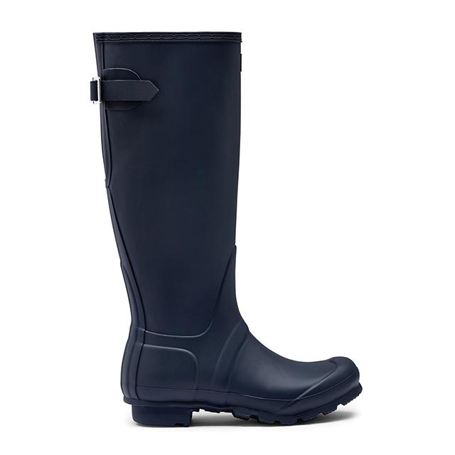 Hunter [Women] Original Back Adjustable Tall Rain Boots - Navy Wft1001Rmanvy
