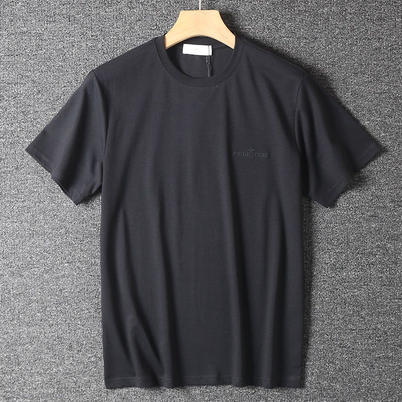 Trade Cut the Tag off Tail Goods Pure Cotton Breathable Skin-friendly Loose round Neck Casual Short sleeve T-shirt Men's All-Match Bottoming Shirt Top