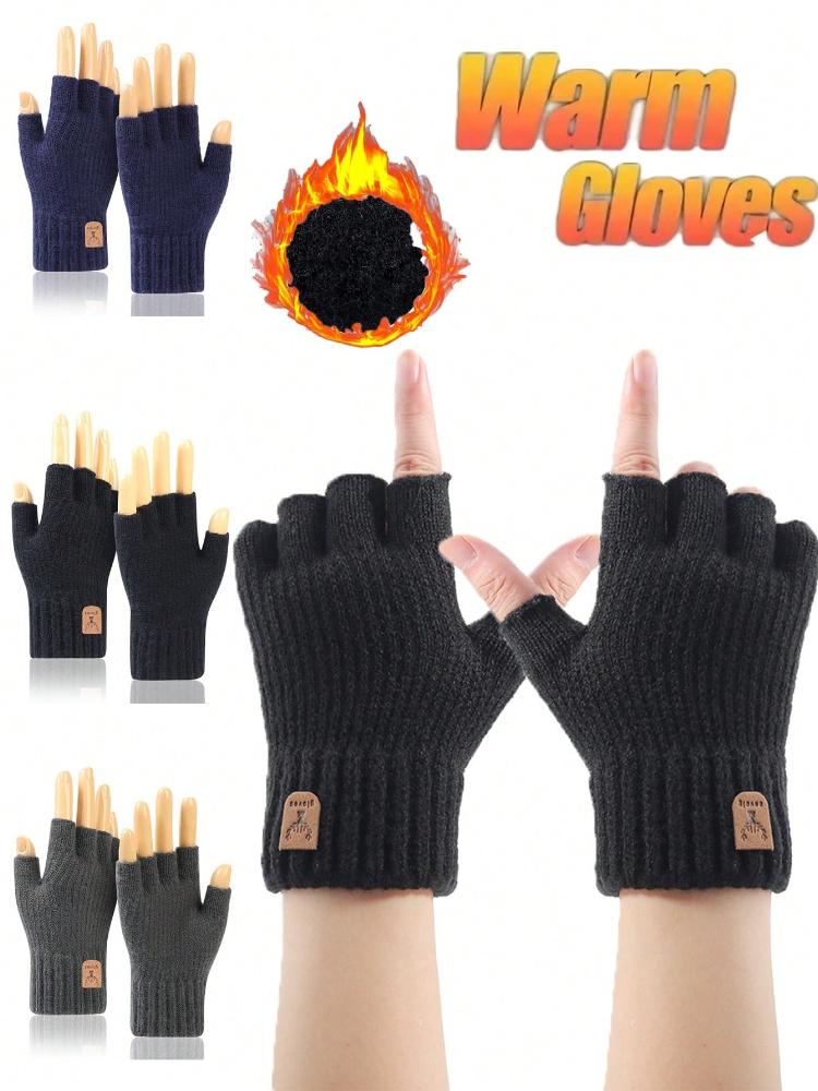 Winter Gloves for Men Women -Touch Screen Cold Weather Thermal Warm Knit Glove for Running Driving Hiking