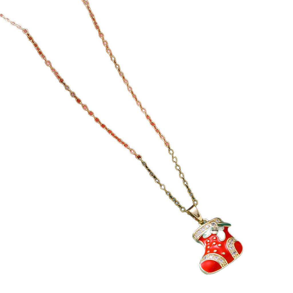 Festive Socks, Hat, Gloves & Necklace Set - Non-Fading European & American Hot Selling Jewelry